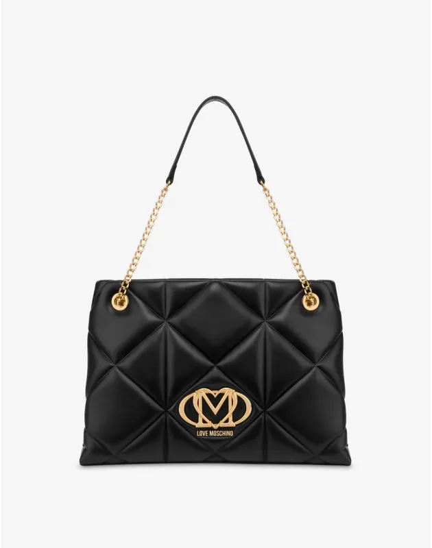 LOVE MOSCHINO- Shopper trapuntata Embossed
