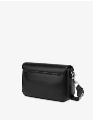 MOSCHINO- Borsa a tracolla con logo a rilievo