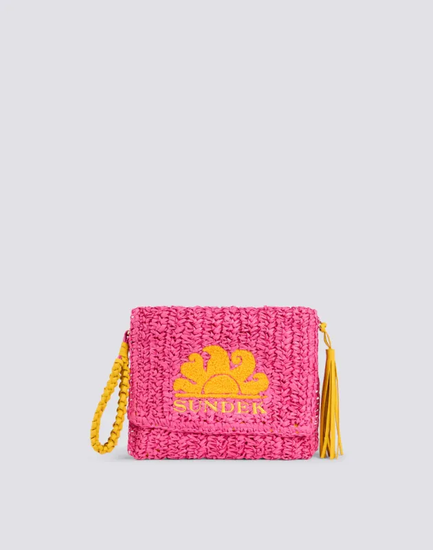 SUNDEK- Gabi Pochette in paper straw