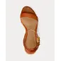 RALPH LAUREN- Espadrillas Hilarie in pelle brunita