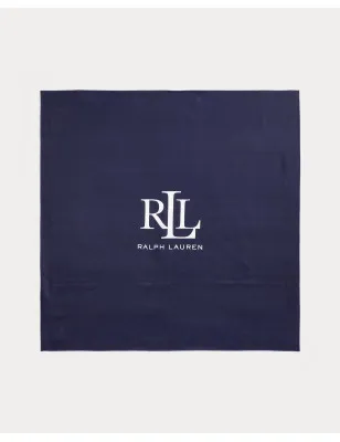 RALPH LAUREN- Foulard in seta bicolore con logo