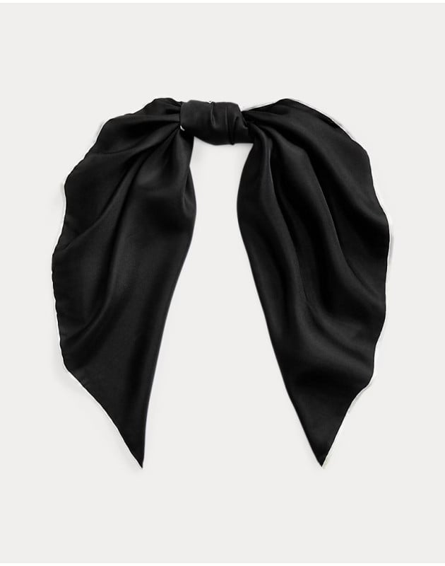 RALPH LAUREN- Foulard in seta bicolore con logo