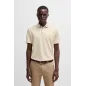 HUGO BOSS- Polo in maglia di cotone e lino