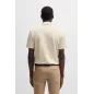 HUGO BOSS- Polo in maglia di cotone e lino