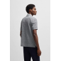 HUGO BOSS- Polo in maglia di cotone e lino