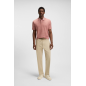 HUGO BOSS- Polo in maglia di cotone e lino