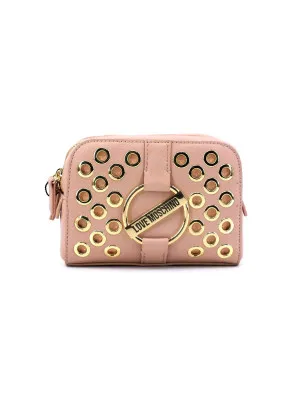 LOVE MOSCHINO- Tracolla Crossbody Borchie Eyelets Cipria