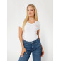 GUESS- T-shirt stretch logo Triangolo piccolo