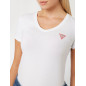 GUESS- T-shirt stretch logo Triangolo piccolo