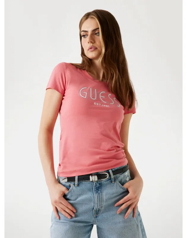 GUESS- T-shirt logo strass