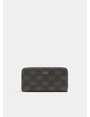 LIU JO- Portafoglio grande zip around con logo