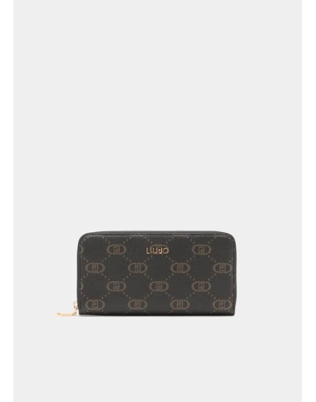 LIU JO- Portafoglio grande zip around con logo