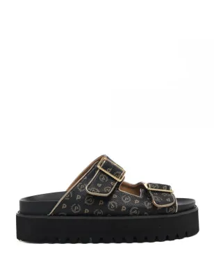 POLLINI- Sandali con fibbia nera