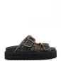 POLLINI- Sandali con fibbia nera