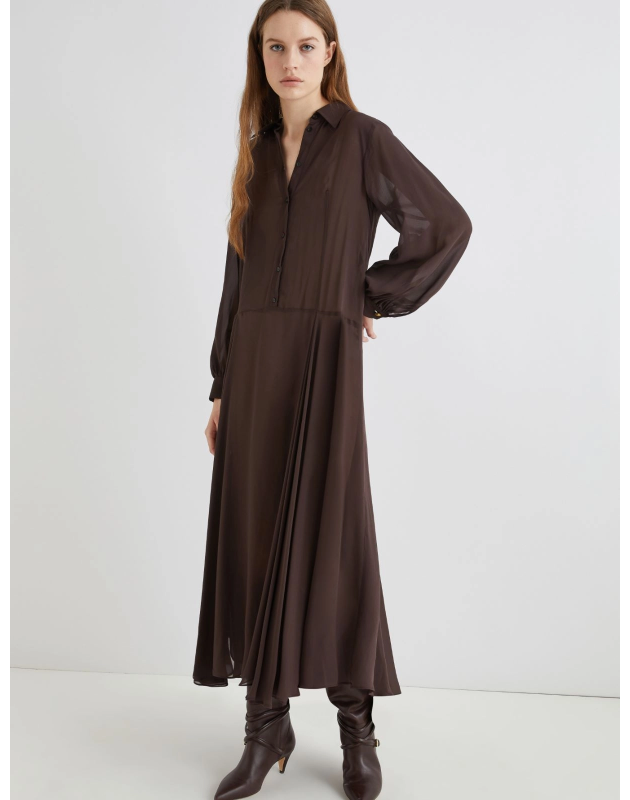 MARELLA- Abito a chemisier in georgette