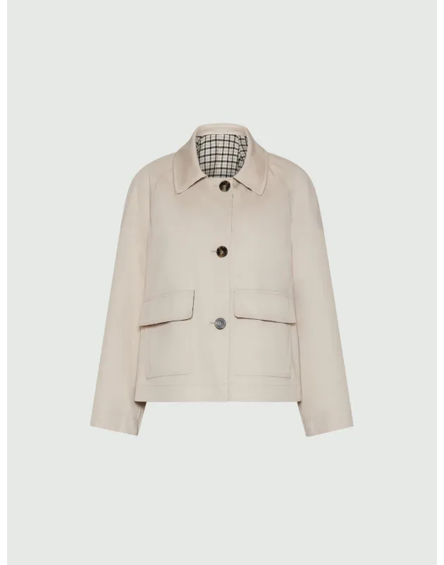 MARELLA- Trench corto in gabardina stretch