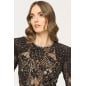 NISSA- Mini abito in pizzo decorato con strass