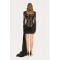 NISSA- Mini abito in pizzo decorato con strass