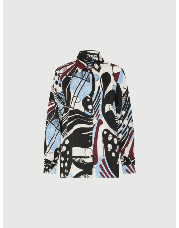 MARELLA- Camicia in satin stampato