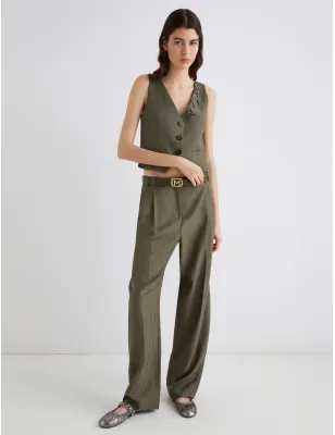 MARELLA- Gilet in saglia fluida
