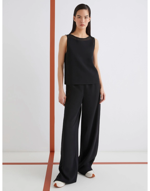 MARELLA- Top smanicato in envers satin