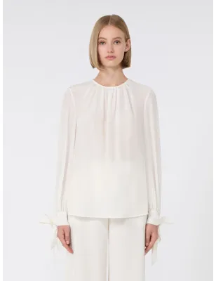 MAX MARA - Blusa in crêpe de Chine di seta