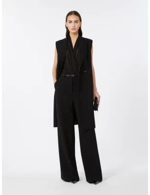 MAX MARA - Pantalone largo in cady