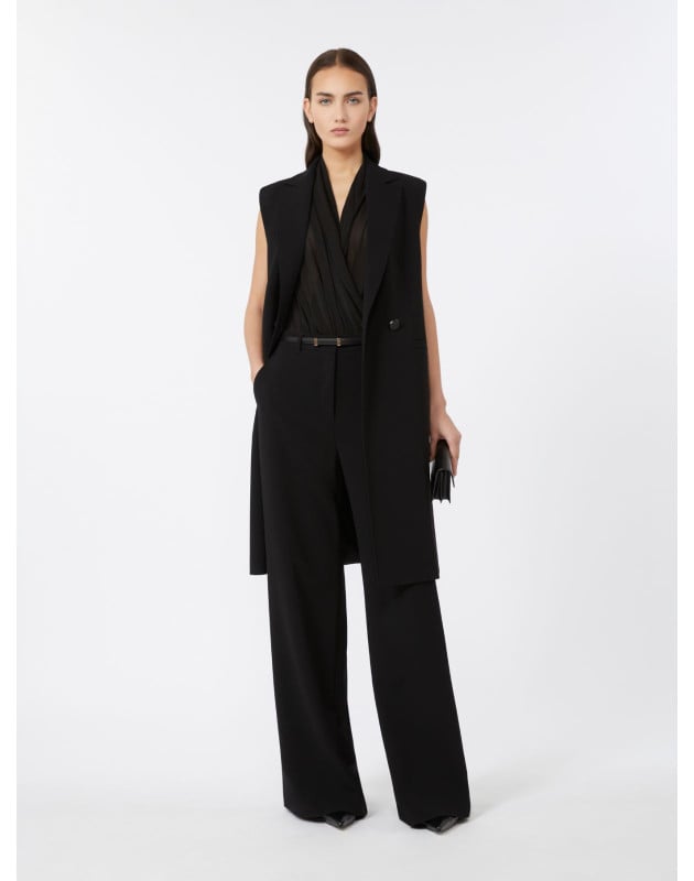 MAX MARA - Pantalone largo in cady