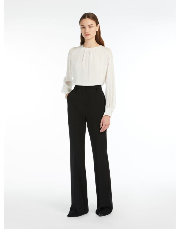 MAX MARA - Pantalone a zampa in cady