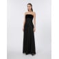 MAX MARA - Abito bustier in enver satin e velluto