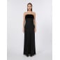 MAX MARA - Abito bustier in enver satin e velluto