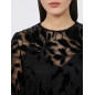 MAX MARA - T-shirt in tulle con ricami in velluto MAX MARA - T-shirt in tulle con ricami in velluto