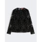MAX MARA - T-shirt in tulle con ricami in velluto MAX MARA - T-shirt in tulle con ricami in velluto