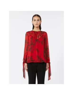MAX MARA - Blusa in chiffon di pura seta
