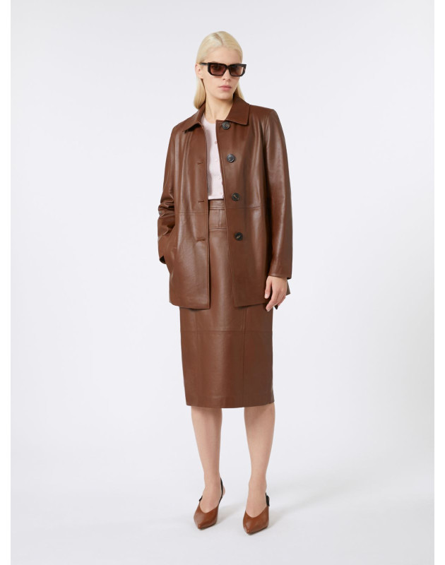 MAX MARA - Giacca in nappa con cintura