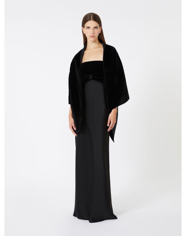MAX MARA - Stola reversibile in velluto e duchesse MAX MARA - Stola reversibile in velluto e duchesse