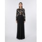 MAX MARA - Abito in tulle ricamato ed enver satin
