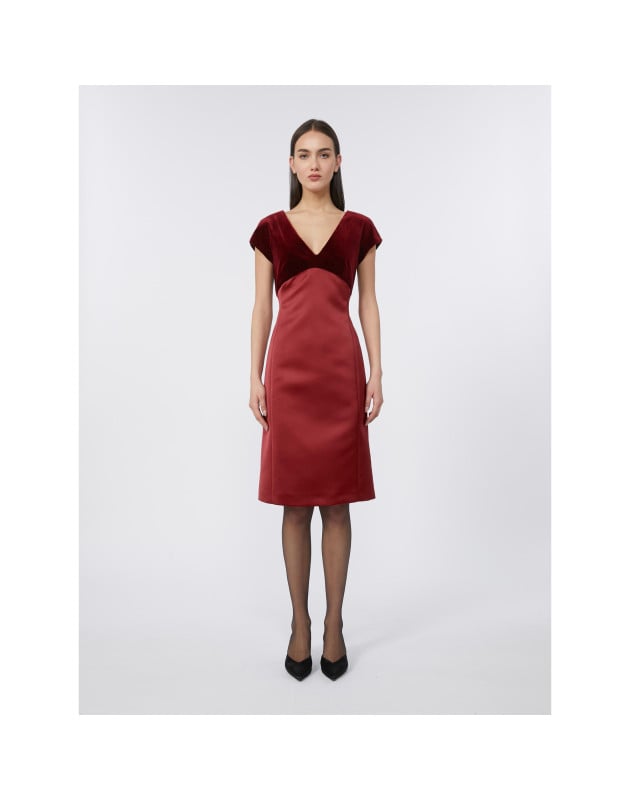 MAX MARA - Abito con corpetto in velluto
