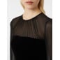 MAX MARA - Abito in velluto e georgette