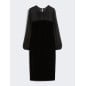 MAX MARA - Abito in velluto e georgette