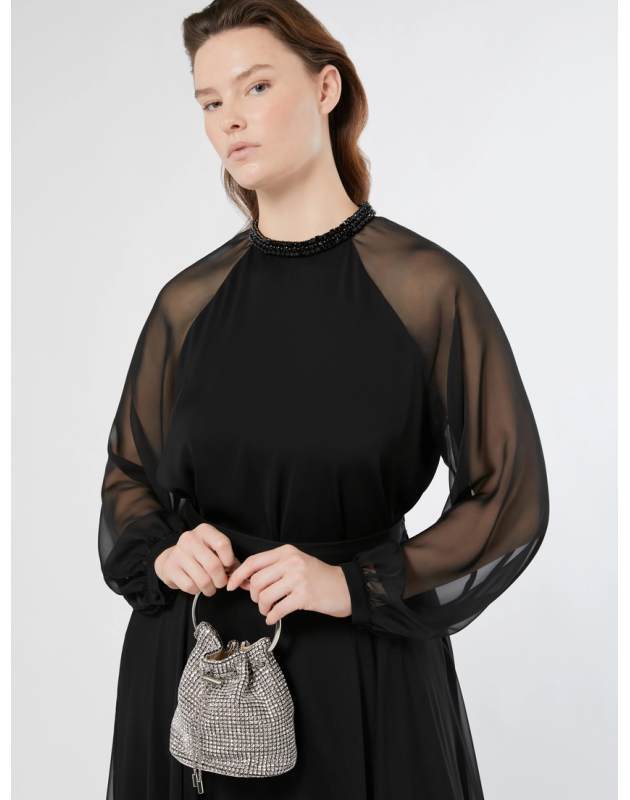 MARINA RINALDI - Blusa in cady e chiffon