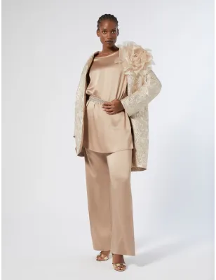 MARINA RINALDI - Pantaloni in envers satin