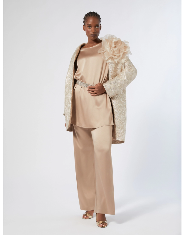 MARINA RINALDI - Pantaloni in envers satin