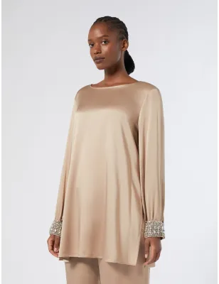 MARINA RINALDI - Blusa in crepe envers satin