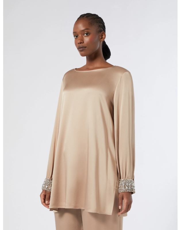 MARINA RINALDI - Blusa in crepe envers satin
