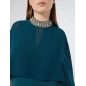 MARINA RINALDI - Abito in cady con ricamo
