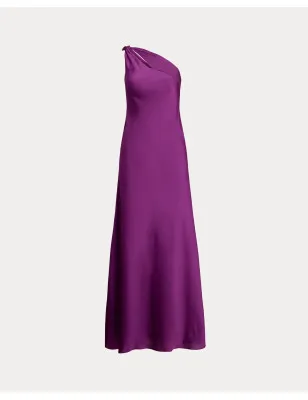 RALPH LAUREN- Abito monospalla in charmeuse