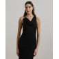 RALPH LAUREN- Abito in jersey con collo ad anello