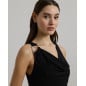 RALPH LAUREN- Abito in jersey con collo ad anello