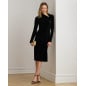 RALPH LAUREN- Abito asimmetrico in velluto con ruche